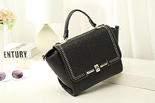 Fashion Women Pu Leather Clutch Handbag Bag Totes Purse--y12 black