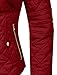 Ne People Womens Lightweight Quilted Zip Jacket, BURGUNDY, Large