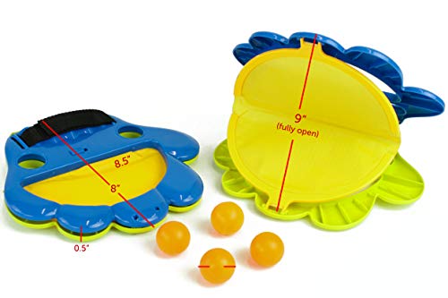 Taylor Toy Pop and Catch Indoor/Outdoor Hand Ping-Pong Launcher - Indoor, Backyard & Beach Game - Kids Catch Game