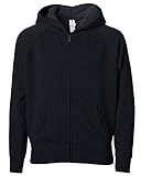 Global Blank Youth Lightweight Zip Up Fleece Hoodie for Boys Girls and Toddlers