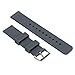 Rubber Watch Band Pack of 2 - 18mm 20mm 22mm Silicone Quick Release Watch Strap Stainless Steel Buckle (Black+Smoke Grey, 20mm)