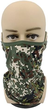 Balaclava Bandana Windproof Dust-proof UV Resistance High Elastic Outdoors Half Face Mask Cooling Breathable (Camouflage)