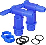 N/C 2PCS PE Drum Faucet EPDM Gasket 3/4 Inch Tap for 5 Gallon Water Jug Plastic view 4