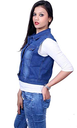 ilmax women denim jacket (blue_refer size chart)