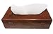 IndiaBigShop Large Handmade Decorative Tissue Dispenser Rectangle Box Vintage Wood Toilet Tissue Box Holder with Brass Inlay and Carving Work 10 X 6 Inch