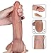 BEING FETISH Dual Skin Realistic Silicone Dildo Natural Flesh Premium Sex Toy Penis with Suction Base, Insertable 6 inches