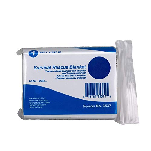 SmartCompliance First Aid Refill 52"X 84" Emergency Blanket, 1 Per Bag- Emergency Kit Trauma Kit Thermal Blanket Survival Kit