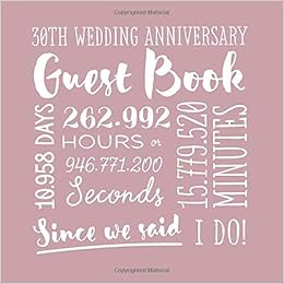 30th Wedding Anniversary Guest Book Pearl Wedding Party