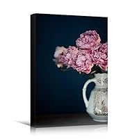 Canvas Wall Art Pink Arrangement Bouquet Expressive Floral Multicolor Photography Romantics - 12x18 inches