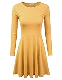 Doublju Stretchy Knit Flared Skater Dress (Made In USA / Plus size available)