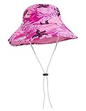 Tuga Girls Bucket Hat (UPF 50+), Undersea Pink, Large