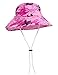 Tuga Girls Bucket Hat (UPF 50+), Undersea Pink, Large
