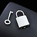 Mini Metal Lock - Zinc Replacement Pad-Lock with 3 Keys, Squere, Mirror Glossy, Sliver (2 Sets)
