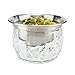 Plus Chilled Dipping Bowls Stainless Steel & Crystal Clear Acrylic Ice Container, Lid Included, Keeps Party Food Chilled for Hours, 3 Piece Set, 22 Ounce Capacity