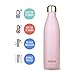 MIRA Stainless Steel Vacuum Insulated Water Bottle | Leak-proof Double Walled Cola Shape Bottle | Keeps Drinks Cold for 24 hours & Hot for 12 hours (Rose Pink, 25 oz (750 ml, 0.8 qt))