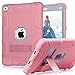 CreaDream New iPad 9.7 Inch Case 2018/2017, iPad 6th/5th Generation Case 3 Layer Shockproof Rugged Drop Protection Cover Built with Kickstand for Apple iPad 9.7 inch A1893 A1954 A1822 A1823 (Pink)