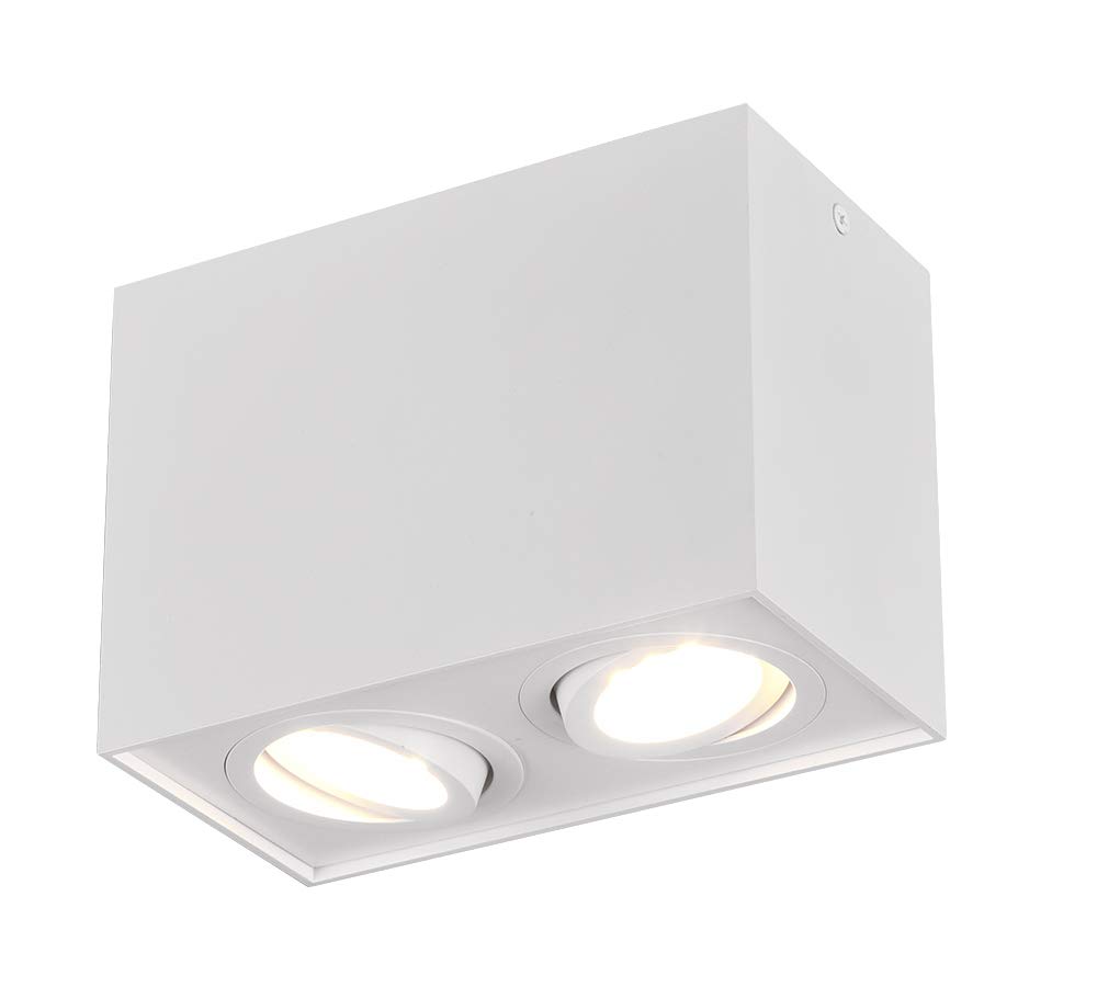Trio Leuchten Biscuit 613000231 Ceiling Light Metal Matt White Excl. 2X GU10