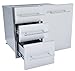 SUNSTONE DE-LPCTD30 Designer Series Raised Style Liquid Propane Combo Triple Drawer, 30