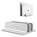 [Updated Dock Version] Vertical Laptop Stand, OMOTON Double Desktop Stand Holder with Adjustable Dock (Up to 17.3 inch), Fits All MacBook/Surface/Samsung/HP/Dell/Chrome Book (Silver) primary