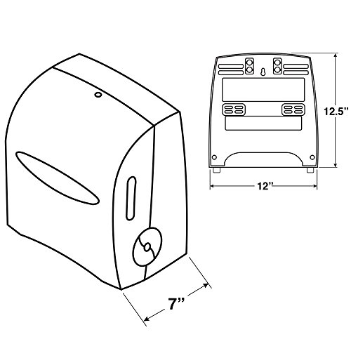 Scott Slimroll Hard Roll Paper Towel Dispenser, Touchless, Pull Towel (10441), Smoke/Black