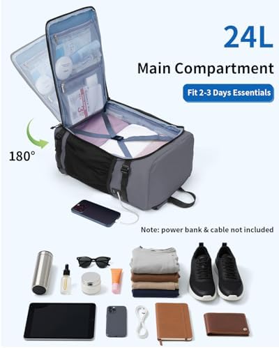 Mochila Cabina 40x30x20 2En1 Plegable Resistente con Bolsa Integrada
