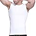 Jiao Miao Mens Slimming Waist Body Shaper Vest Shirt,T390White-L
