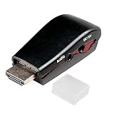 xhorizon® HDMI Male to VGA Female Adapter Converter ZY with Audio for Projector Pc Laptop Notebook Hd DVD Black