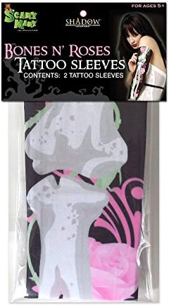 Scary Mary Skeleton Tattoo Sleeves, Bones & Roses