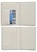 Daisy Rose Luxury Passport Holder Cover Case | PU Vegan Leather RFID Travel Organizer Card Holder (Cream)