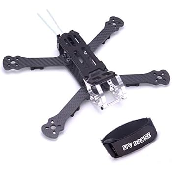FPVDrone 230mm FPV Racing Drone Frame 5 Inch Carbon Fiber Quadcopter Frame Kit 4mm Arms and LiPo Battery Strap