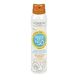 L'Oreal Paris Advanced Suncare Sunscreen - Quick Dry Sheer Finish Spray SPF 50 Plus, Aerosol4.5 oz. (Pack of 3)