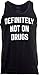 Definitely Not on Drugs - Funny Party, Rave, Festival Club Humor Unisex Tank Top-(Tank,L) Black