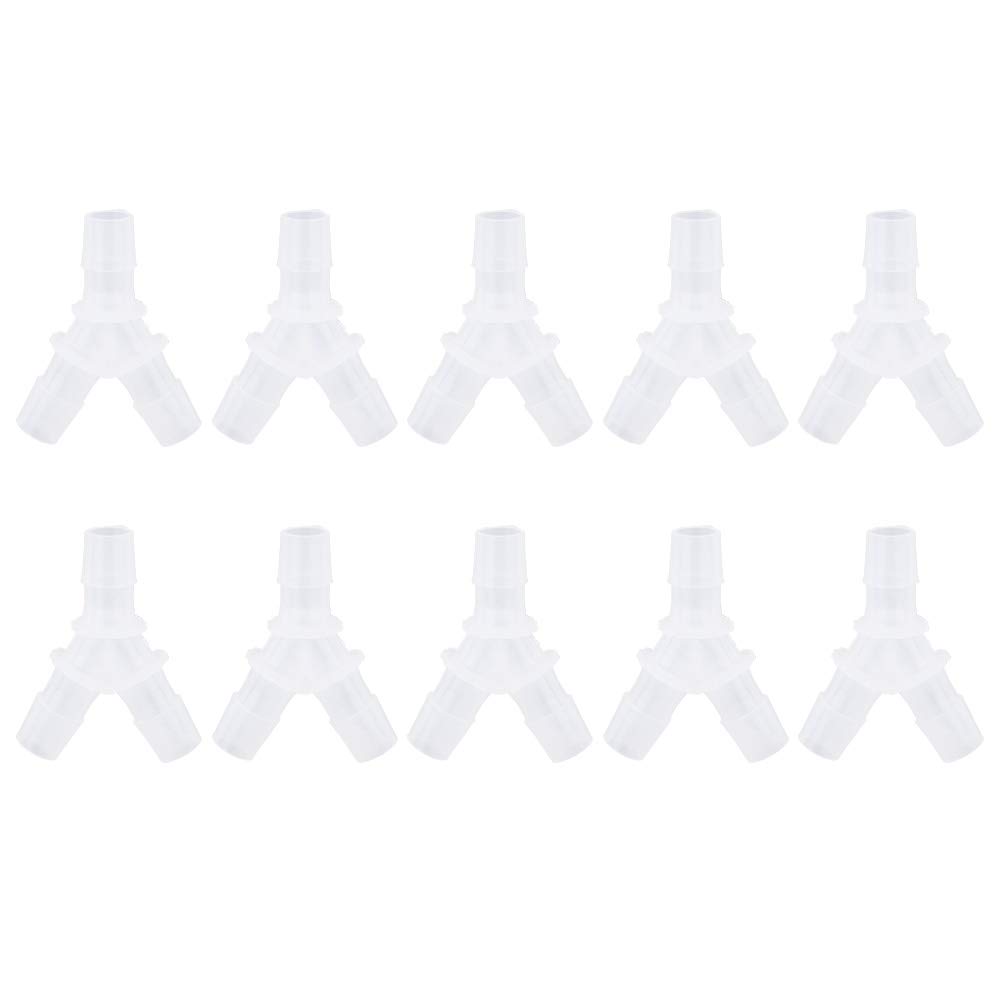 10Pcs Aquarium Air Valve Connector Transparent 3 Way Y Shape Fish Tank Air Valve Connector Fish Tank Air Valve Connector Air Pump Accessories for Aquarium and Fish Tank(3.9mm)