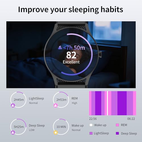 Smartwatch PEJE ZW02 com Pulseira Extra, Tela HD Touch 1.28", Chamadas Bluetooth, IP68, 123+ Modos Esportivos, Bateria 5-7 Dias, Compatível com Android e iOS, Preto com Fecho Magnético