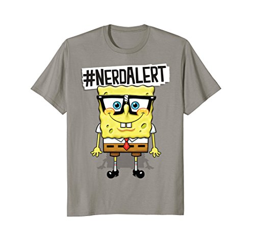 Spongebob SquarePants Nerd Alert Humorous T-Shirt T-ShirtOEKO-TEX STANDARD 100