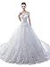 SISJULY Women's Sweetheart Lace Off The Shoulder Ball Gown Wedding Dress 8 White