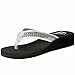 Alpine Swiss Womens Sequin Wedge Heel Sandals Thong Flip Flops