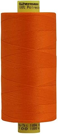 1000m Spool of Gütermann MARA 100 100% Polyester Thread, 351 Vibrant Orange