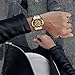 Caluxe Men's Watch Hand-Wind Mechanical Skeleton Wristwatch Stainless Steel Strap Collection Business Design