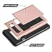 SAMONPOW Case for Galaxy S10 Plus Case Hybrid Galaxy S10 Plus Wallet Case Dual Layer Protective Shell Hard PC Soft TPU Bumper Credit Cards Slot Cover for 2019 Galaxy S10 Plus 6.4 inch Rose Gold