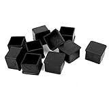 uxcell® Square Covers Table Foot Chair Leg End Caps 38x38mm 10Pcs Black