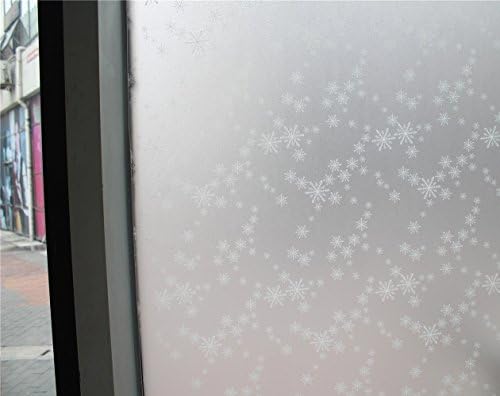 NEO Home Frosted Snowflake Opaque Superior No-Glue Static Decorative Window Films,Easy to Install and Removable-Fill Your Home with Romantic.3Ft x 9.8Ft (90cm x 300cm)