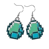 JINX Minecraft Diamond Ore Pendant Earrings