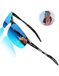 ROCKNIGHT Polarized Sports Sunglasses Men Blue Rimless Reflective Metal Gifts