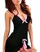 ACEFAST INC Sexy Womens Black Pink Babydoll Chemise Lingerie Nightie