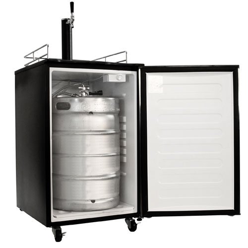 KeggerMeister KM5600BK Dual Tap Pour Kegerator Keg Beer Dispenser - Kegorator