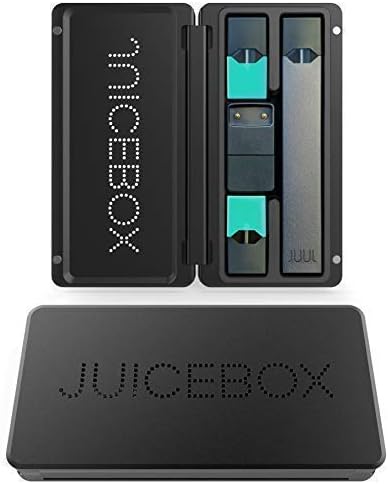 Modern Carrying Case Compatible with JUUL, Solid Aluminum Design, Fitted Silicone Insert with Magnetic Closure, Fits JUUL, Pods and Charger
