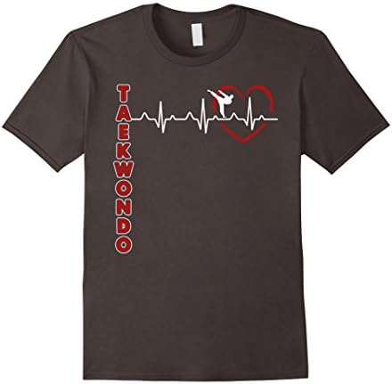 Men's Taekwondo T shirt - Taekwondo Heartbeat Shirt XL Asphalt
