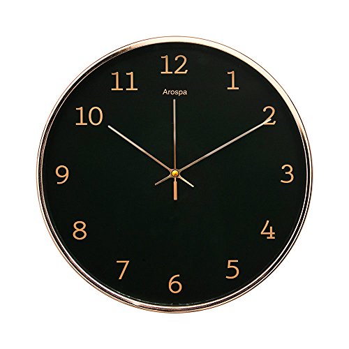 Buy Luxury Modern 12” Silent NonTicking Wall Clock with Rose Gold