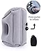 MOST ORIGINAL DESIGNM Inflatable Travel Pillow, Airplane Portablle Pillow, Head Neck Rest Pillow with A Carry Pouch (Grey)